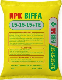 NPK BIFFA PHÂN BÓN HỖN HỢP NPK 15-15-15+TE - Ảnh 2