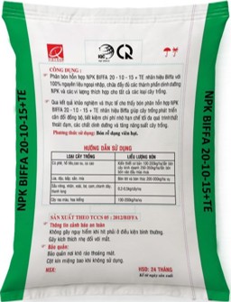 PHÂN BÓN HỖN HỢP NPK BIFFA 20-10-15+TE - Ảnh 2